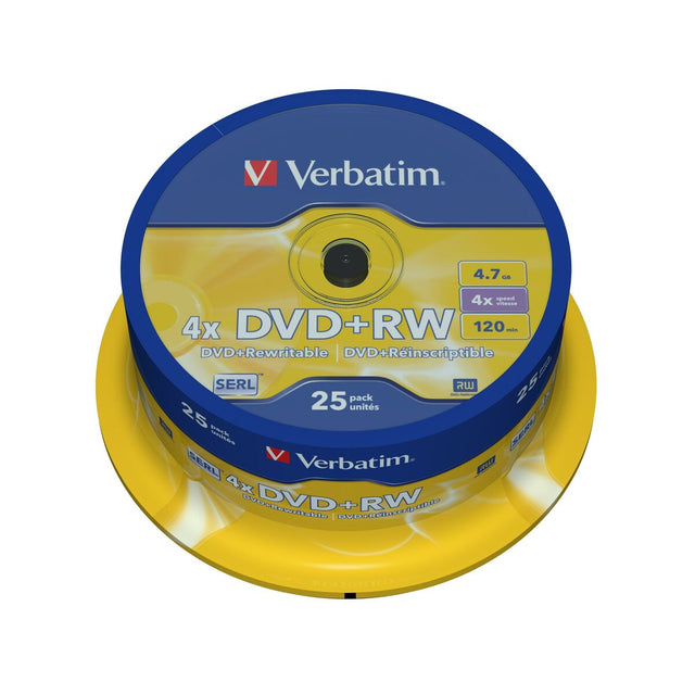 DVD-RW Verbatim    25 Unités Multicouleur 4,7 GB 4x