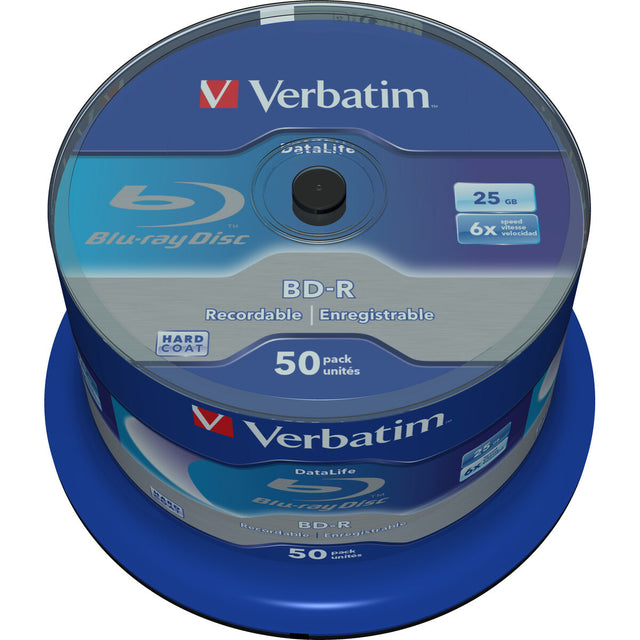 Blu-Ray BD-R Verbatim Datalife 50 Unités 25 GB 6x