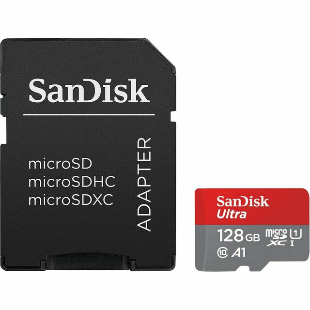 Carte Mémoire Micro SD avec Adaptateur SanDisk Ultra Noir 128 GB UHS-I