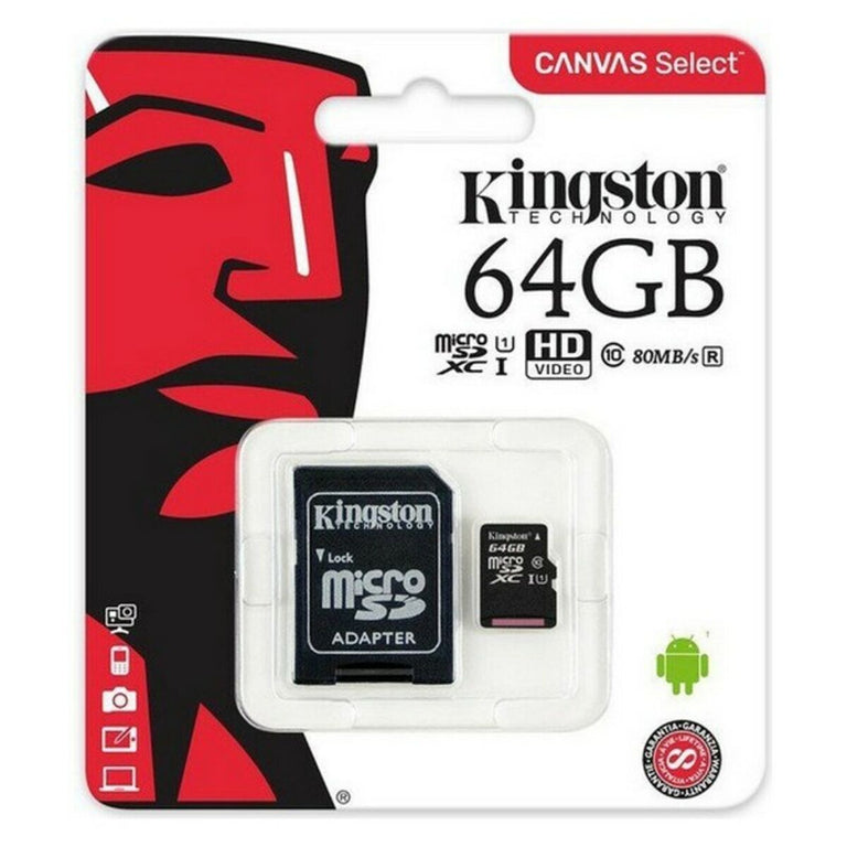 Carte Mémoire Micro SD avec Adaptateur Kingston SDCS2 100 MB/s exFAT