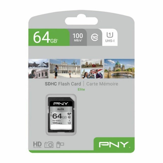 Micro SD Memory Card with Adaptor PNY P-SDUX64U185GW-GE 64 GB