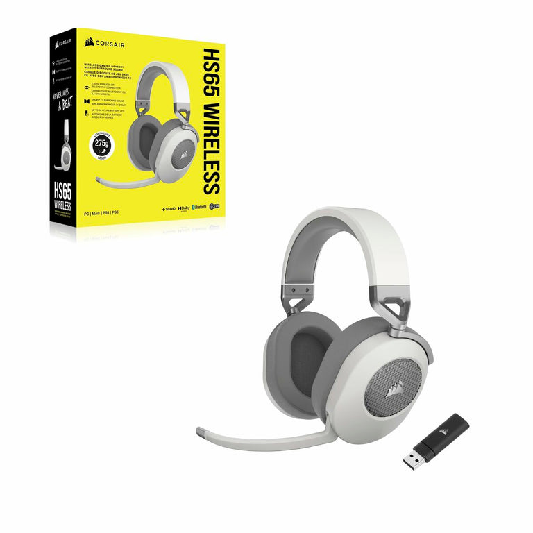 Casques avec Microphone Corsair HS65 Blanc