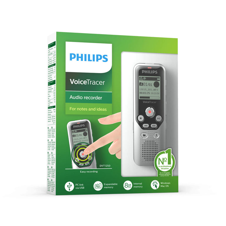 Enrégisteur Philips DVT1250 Noir/Gris