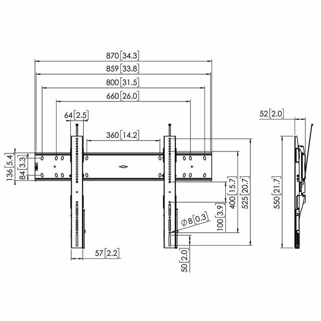 TV Mount Vogel's 7368100 55" 80" 75 Kg