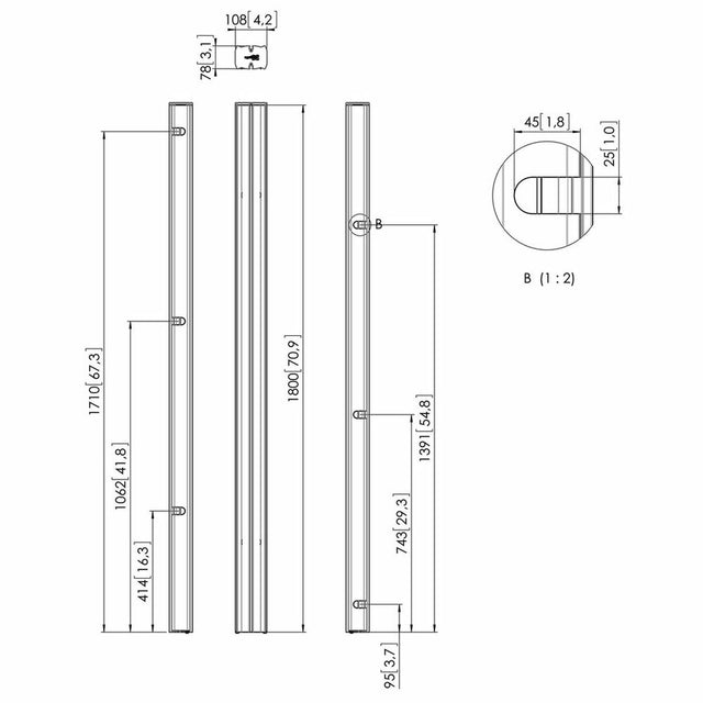 Connecting Tube Vogel's 7227184 180 cm Silver