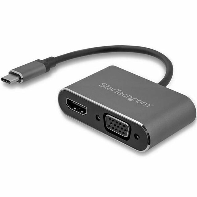 Adaptateur USB C vers VGA/HDMI Startech CDP2HDVGA            Noir