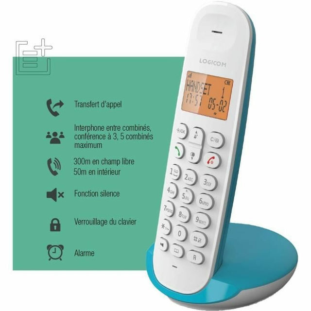 Téléphone fixe Logicom DECT ILOA 150 SOLO Turquoise