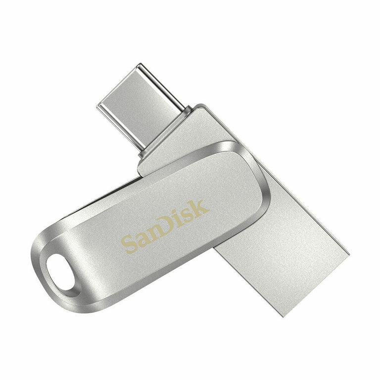 Carte Mémoire Micro SD avec Adaptateur SanDisk Ultra Dual Drive Luxe Argenté Acier 64 GB