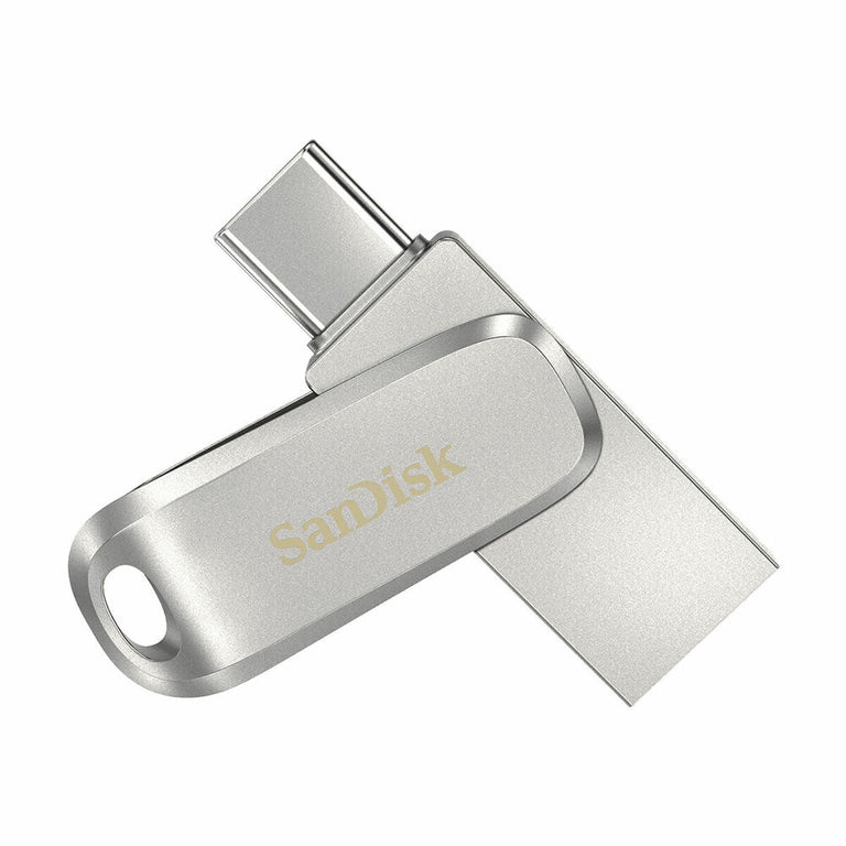 Clé USB SanDisk Ultra Dual Drive Luxe Argenté Acier 256 GB