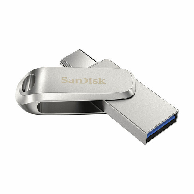 Clé USB SanDisk Ultra Dual Drive Luxe Argenté Acier 32 GB