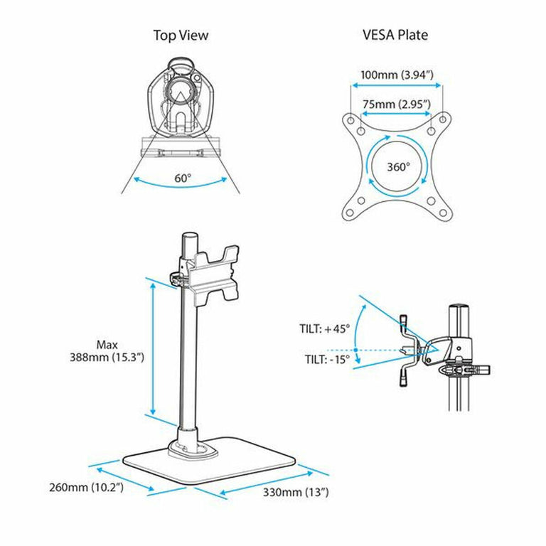 Screen Table Support Startech ARMPIVSTND          