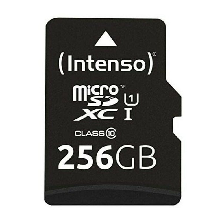 Micro SD Memory Card with Adaptor INTENSO 3423492 256 GB Black