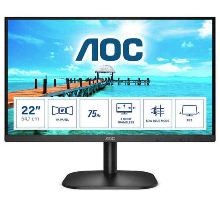 Écran AOC 22B2H/EU 21,5" WLED LED VA Flicker free 75 Hz 50-60  Hz