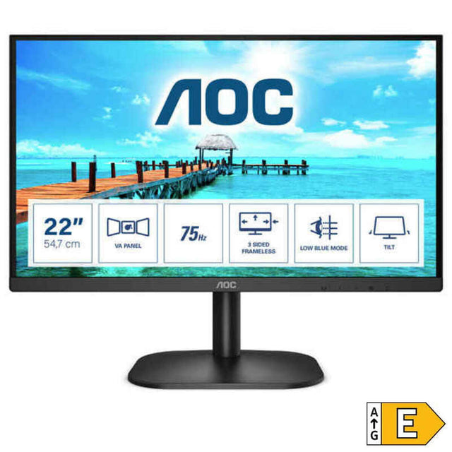 Écran AOC 22B2H/EU 21,5" WLED LED VA Flicker free 75 Hz 50-60  Hz