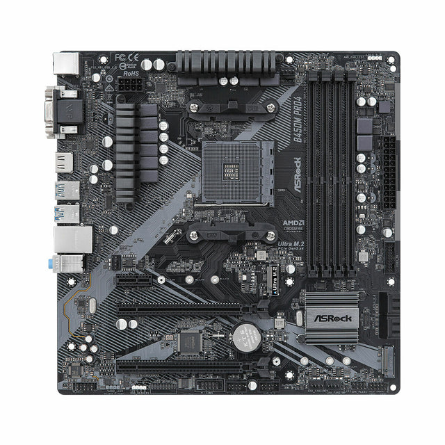 Motherboard ASRock B450M Pro4 R2.0 AMD B450 Socket AM4 LGA 1151 AMD AM4 AMD