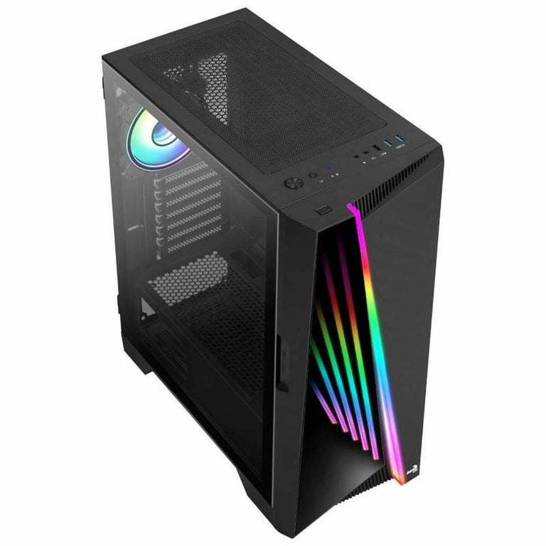 Boîtier ATX semi-tour Aerocool MIRAGEBK Noir Illumination RGB