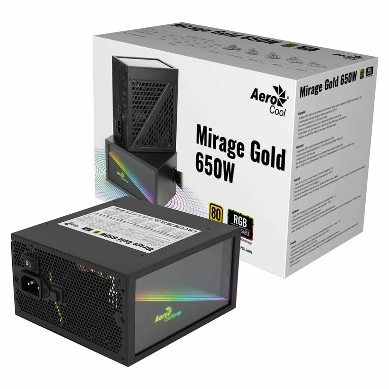 Bloc d’Alimentation Aerocool MIRAGEGOLD650 650 W 80 Plus Gold RoHS