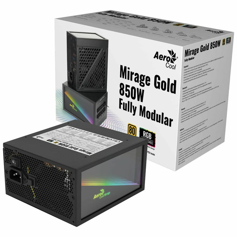 Bloc d’Alimentation Aerocool MIRAGEGOLD850M 850 W 130 W 840 W 80 Plus Gold RoHS