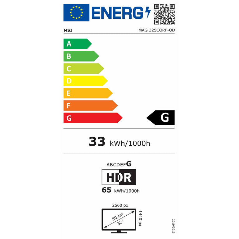 Écran MSI MAG 325CQRF-QD 31,5" Wide Quad HD 170 Hz