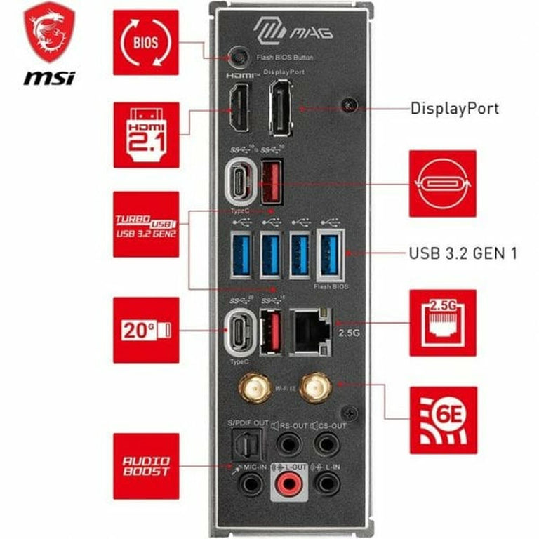 Carte Mère MSI MAG X670E TOMAHAWK WIFI AMD AMD X670 AMD AM5