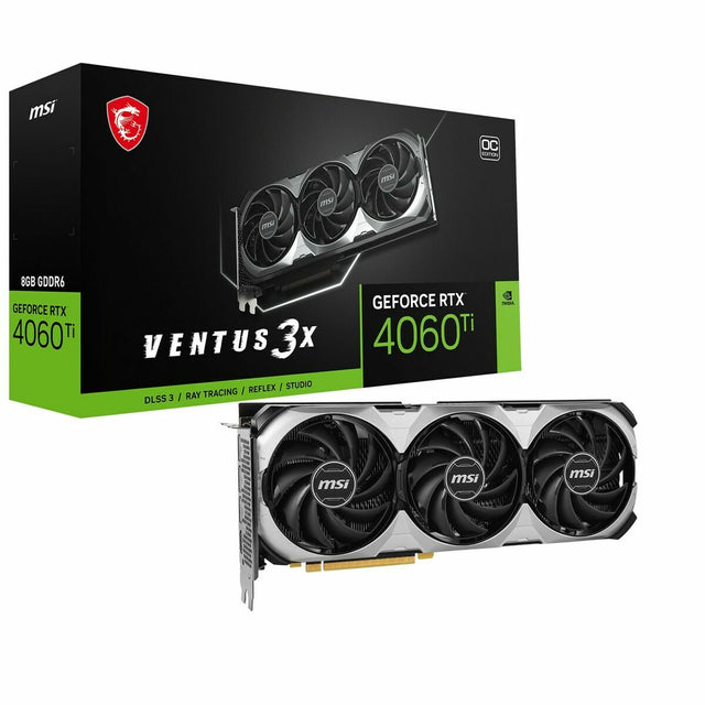 Carte Graphique MSI VENTUS 3X Geforce RTX 4060 Ti 8 GB GDDR6 GDDR6X