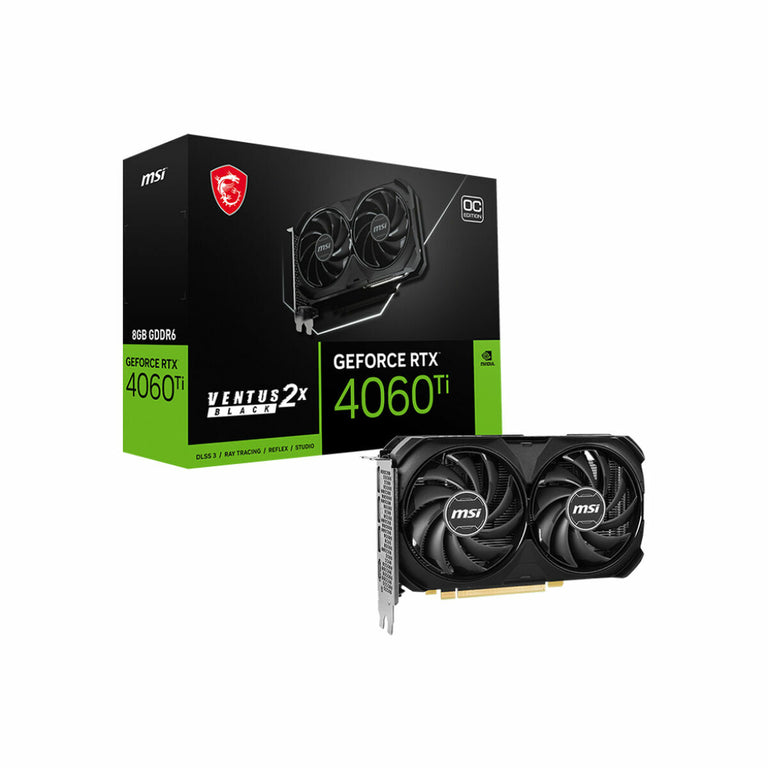 Carte Graphique MSI GEFORCE RTX 4060 TI VENTUS 2X BLACK 8G OC Geforce RTX 4060 Ti 8 GB GDDR6