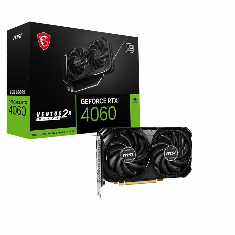 Carte Graphique MSI GEFORCE RTX 4060 VENTUS 2X BLACK 8G OC