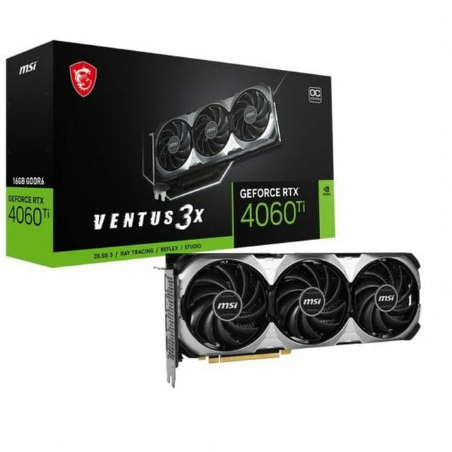 Carte Graphique MSI GeForce RTX 4060 Ti VENTUS 3X OC 16 GB GDDR6 Geforce RTX 4060 Ti