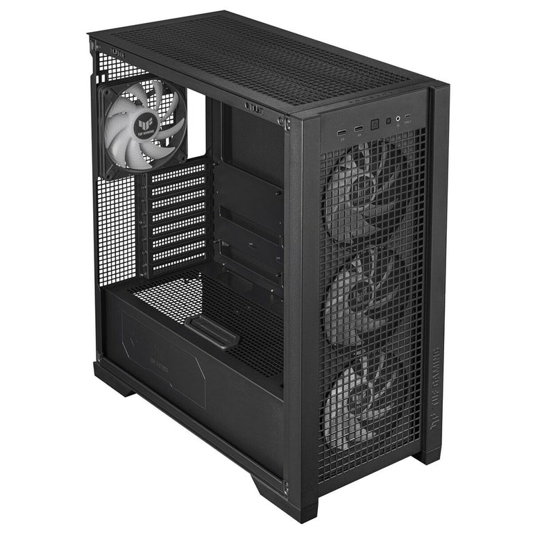 Boîtier ATX semi-tour Asus TUF GAMING GT302 TG ARGB Noir Multicouleur