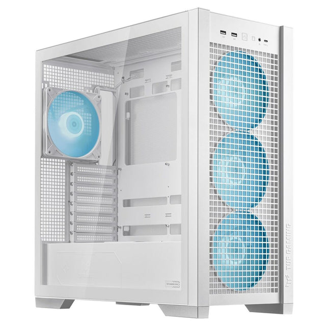 Boîtier ATX semi-tour Asus TUF GAMING GT302 TG ARGB Blanc Multicouleur