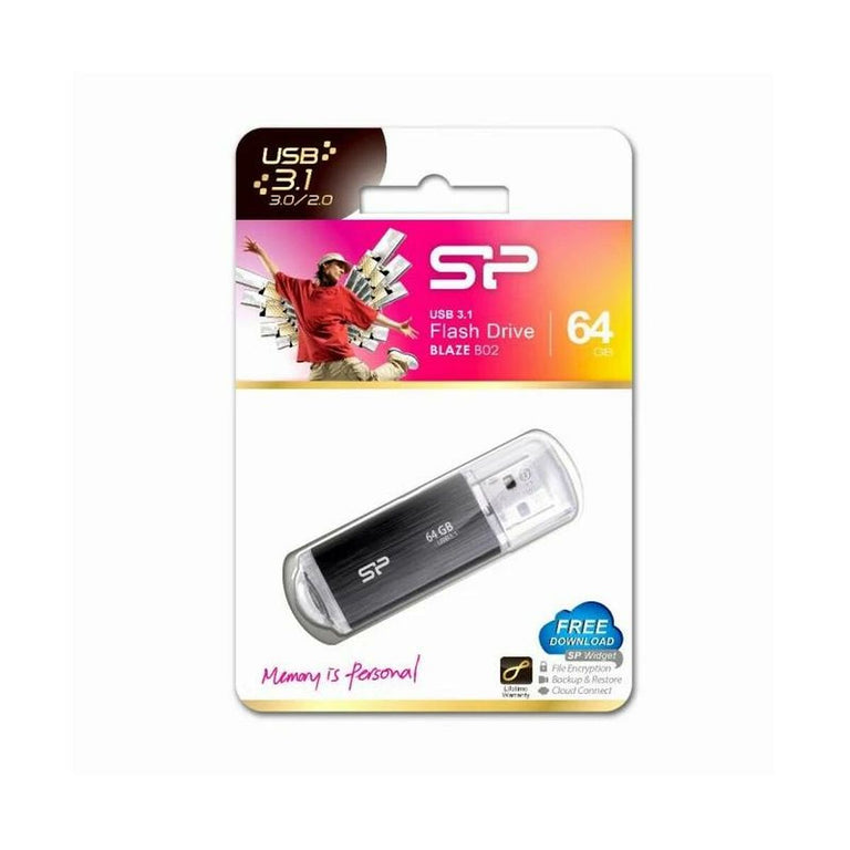 Clé USB Silicon Power Blaze B02 Noir 64 GB