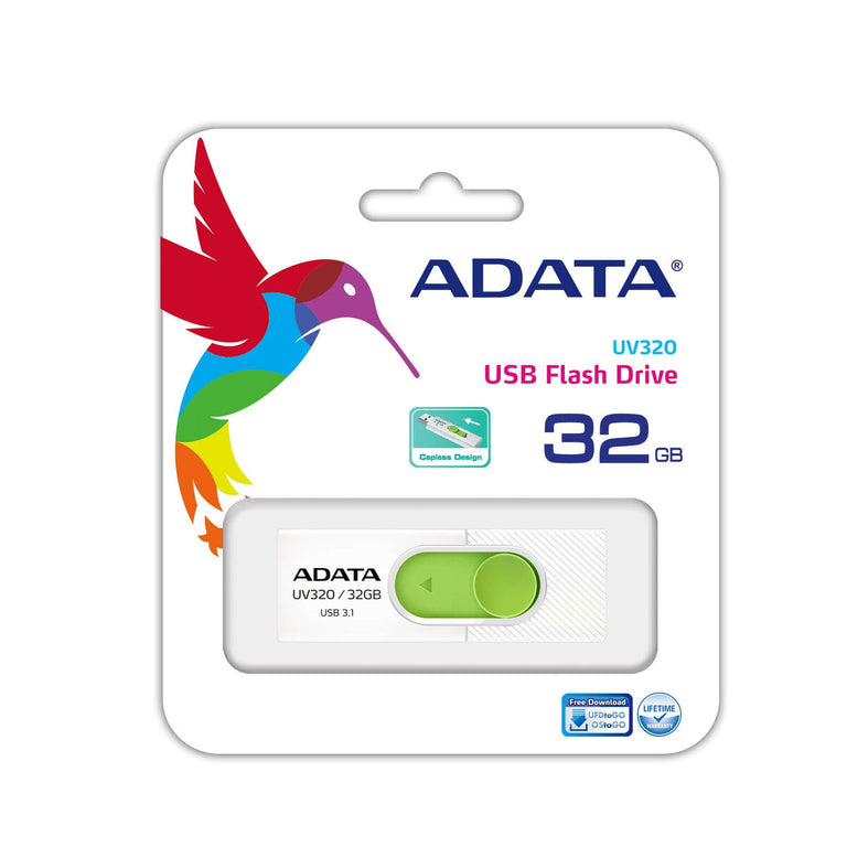 Clé USB Adata UV320 Blanc/Vert 32 GB