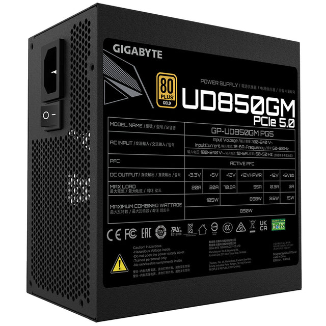 Bloc d’Alimentation Gigabyte GP-UD850GM PG5 850 W 105 W 80 Plus Gold