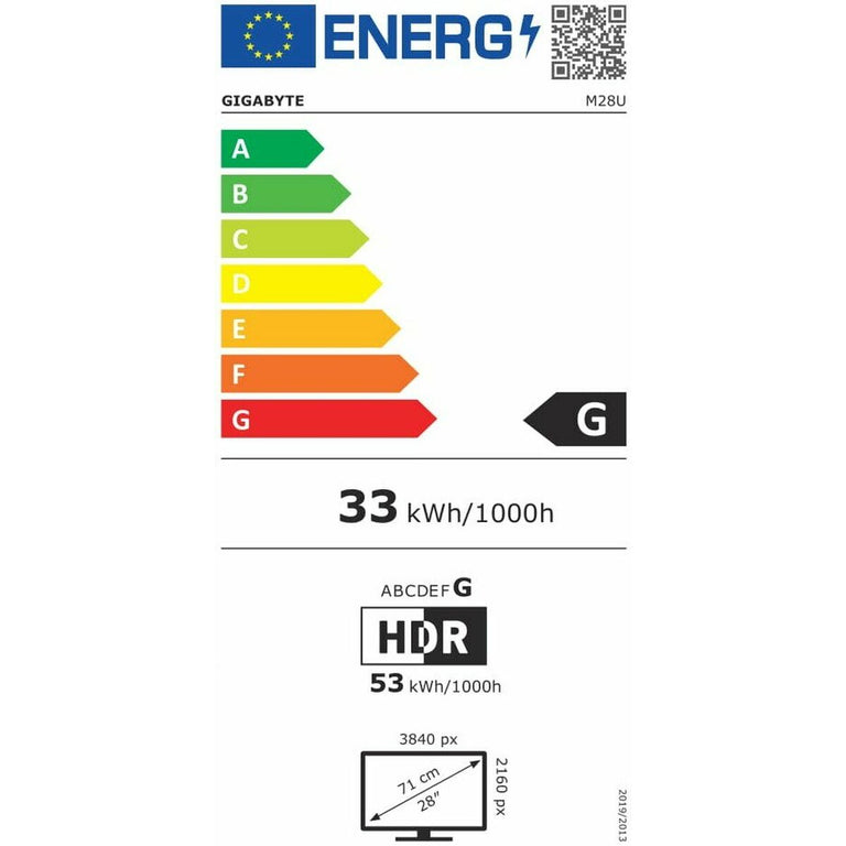 Écran Gigabyte M28U 28" 4K Ultra HD 144 Hz LED HDR Flicker free