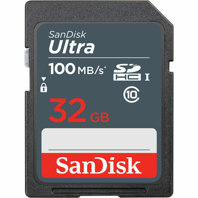 Carte Mémoire SD SanDisk Ultra SDHC Mem Card 100MB/s Bleu Noir 32 GB