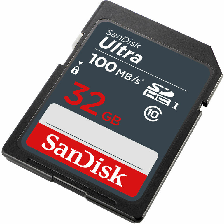 Carte Mémoire SD SanDisk Ultra SDHC Mem Card 100MB/s Bleu Noir 32 GB