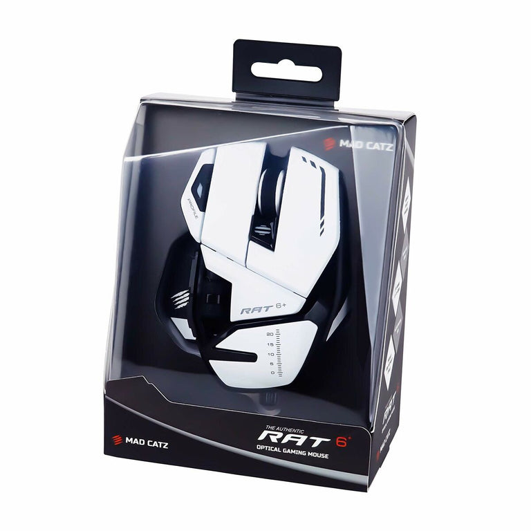 Souris Mad Catz MR04DCINWH000-0 Blanc Multicouleur Monochrome 12000 dpi