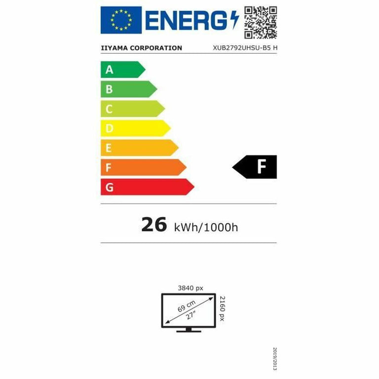 Écran Iiyama XUB2792UHSU-B5 27" LED IPS Flicker free 60 Hz