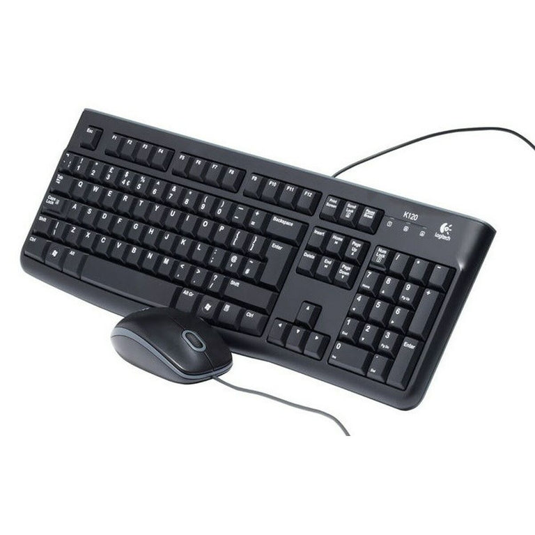 Clavier Logitech LGT-MK120-US Noir Hollandais QWERTY