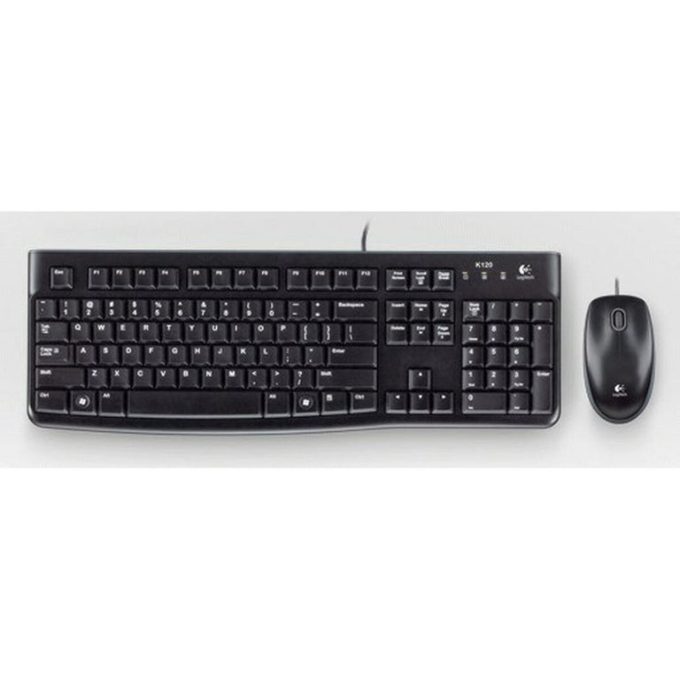 Clavier Logitech LGT-MK120-US Noir Hollandais QWERTY