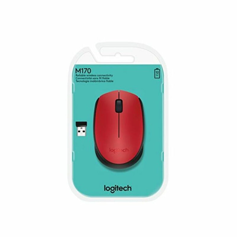 Wireless Mouse Logitech M171 1000 dpi Black Red