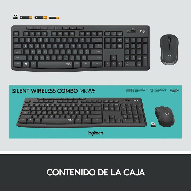 Clavier et souris sans fil Logitech 920-009798 Noir Espagnol Qwerty QWERTY