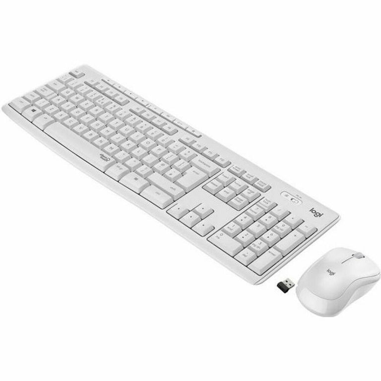 Clavier et souris sans fil Logitech MK295 Blanc Français AZERTY