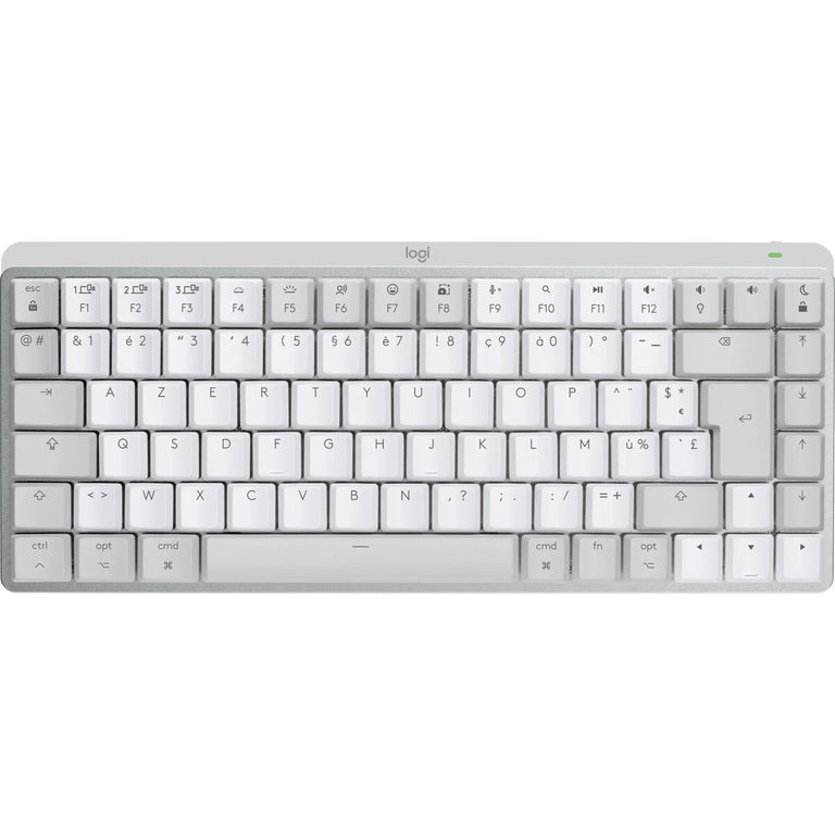 Clavier sans fil Logitech MX Mini Mechanical for Mac Blanc Blanc/Gris Français AZERTY