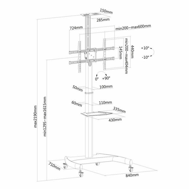 TV Mount Neomounts PLASMA-M1900E 37" 50 kg