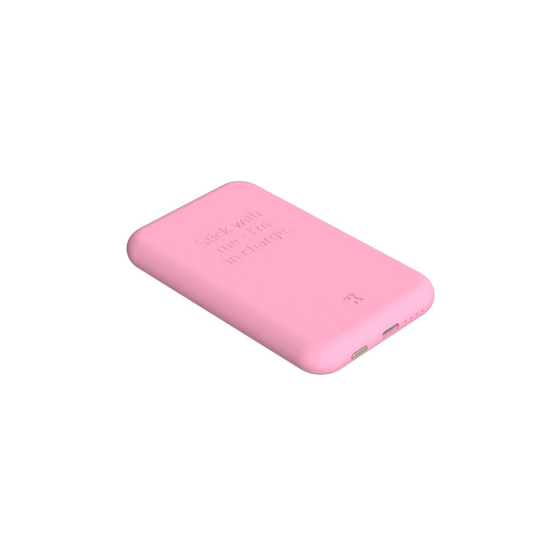 Power Bank avec chargeur sans fil Kreafunk Rose 5000 mAh