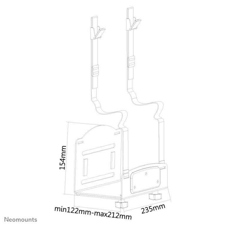 Support CPU Neomounts CPU-W100BLACK Polycarbonate