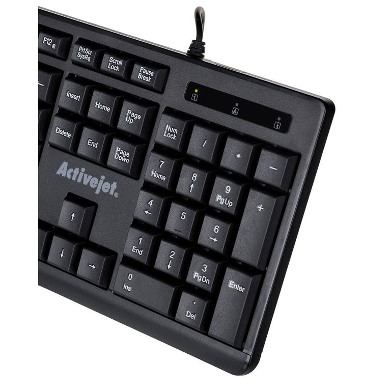 Keyboard Activejet K-3803S Black QWERTY