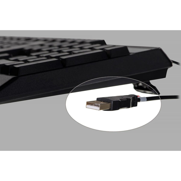 Keyboard Activejet K-3255 Black Monochrome QWERTY