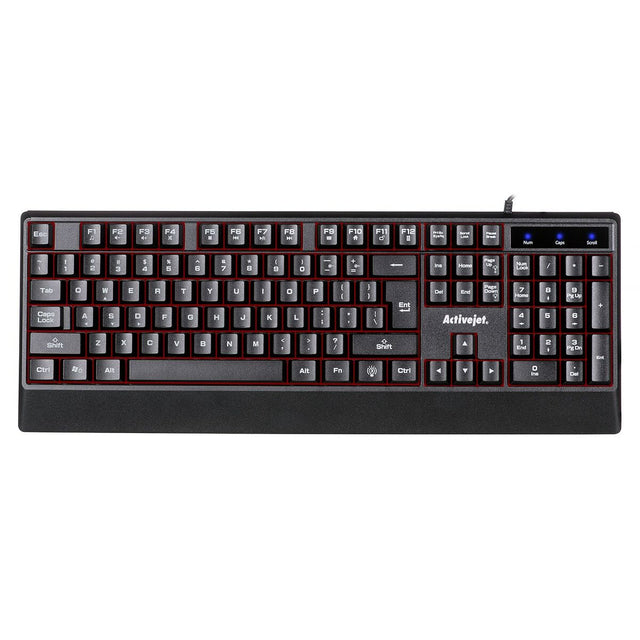 Clavier Activejet K-3255 Noir Monochrome QWERTY